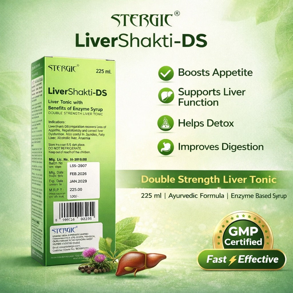 STERGIC LiverShakti-DS Double Strength Liver Tonic with Enzyme Syrup | 225ml