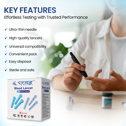 STERGIC Blood Lancets, Universal Size