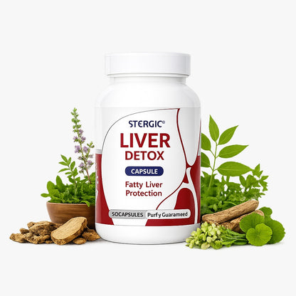STERGIC Liver Detox Capsules – Ayurvedic Liver Cleanse & Fatty Liver Support | 60 Capsules