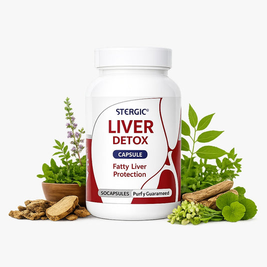 STERGIC Liver Detox Capsules – Ayurvedic Liver Cleanse & Fatty Liver Support | 60 Capsules