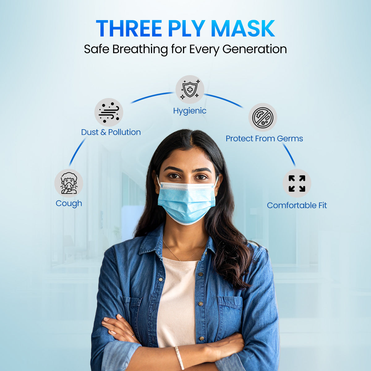 STERGIC Three Ply Face Mask