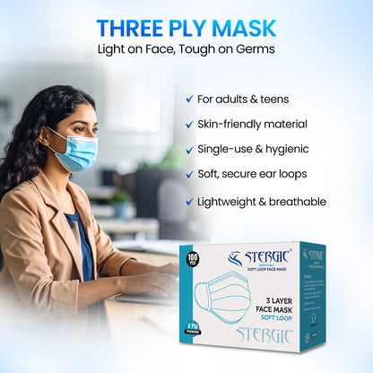 STERGIC Three Ply Face Mask